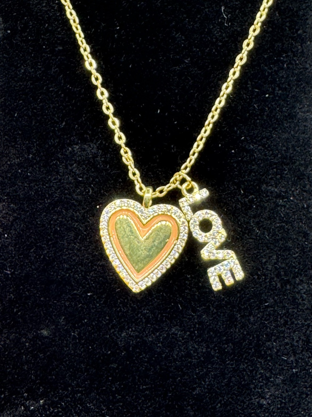 14k Love & Heart Necklace